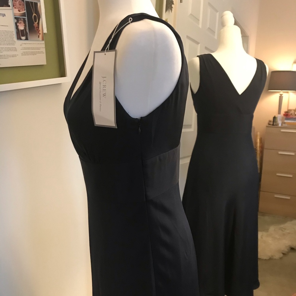 Jcrew navy vneck midi dress NWT - Picture 3 of 6